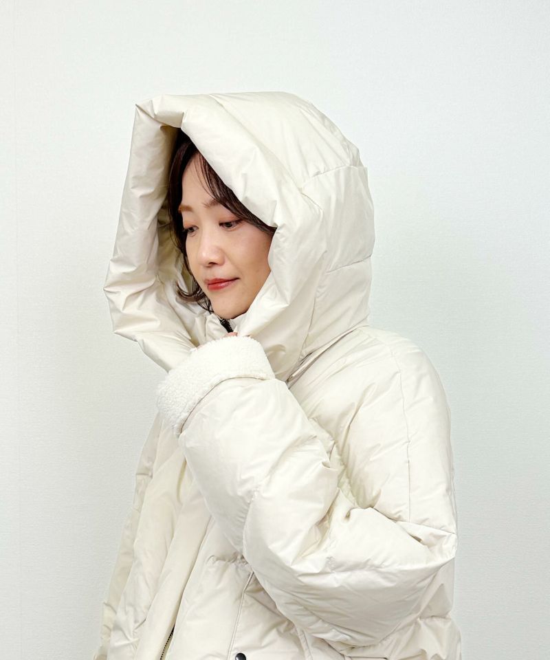 model：H164　着用サイズ：M　オフホワイト