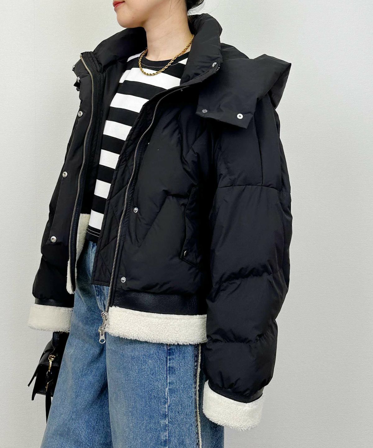 model：H164　着用サイズ：M　ブラック