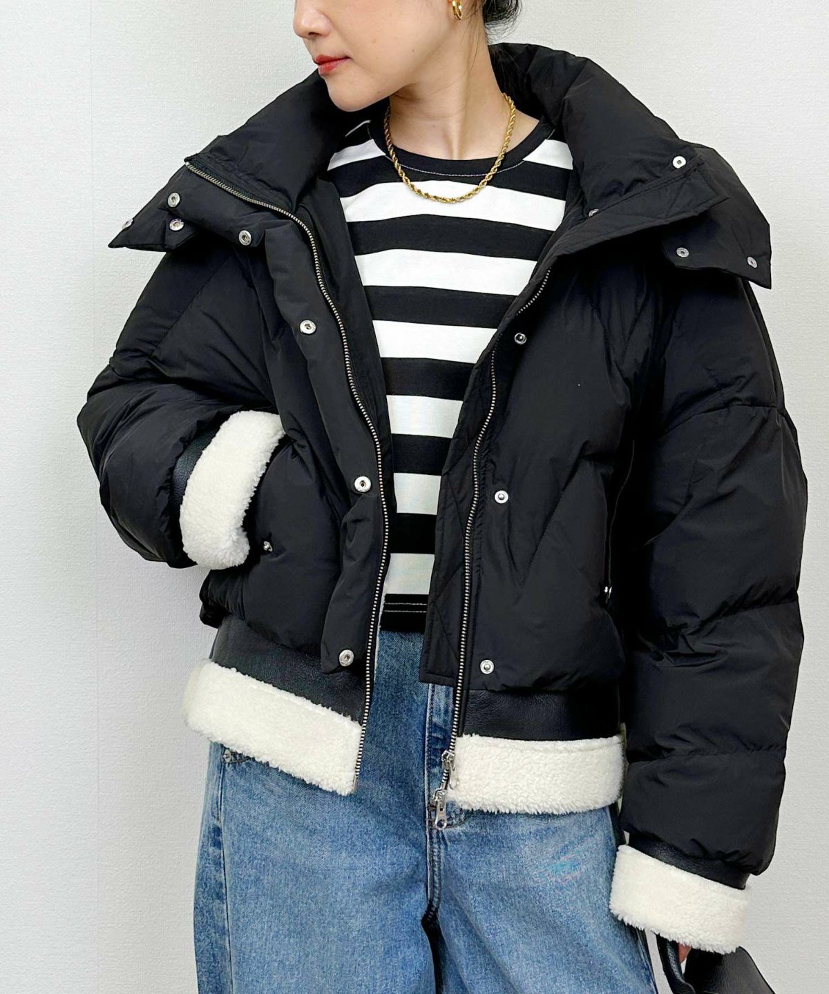 model：H164　着用サイズ：M　ブラック