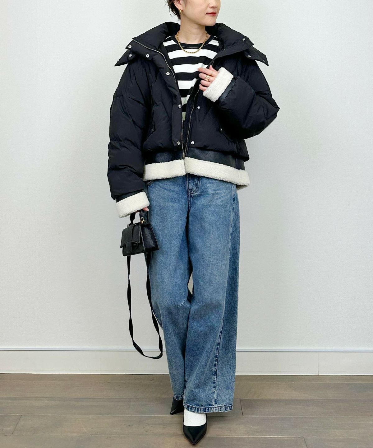 model：H164　着用サイズ：M　ブラック