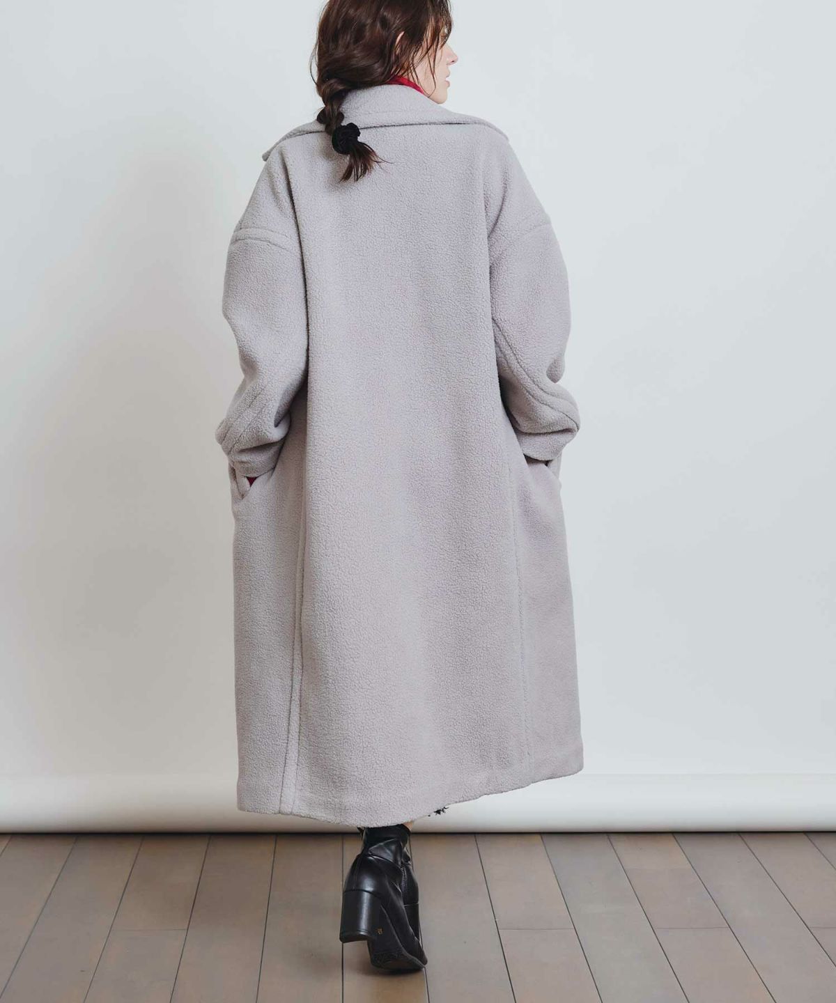 model：H155　着用サイズ：M　ライトグレー