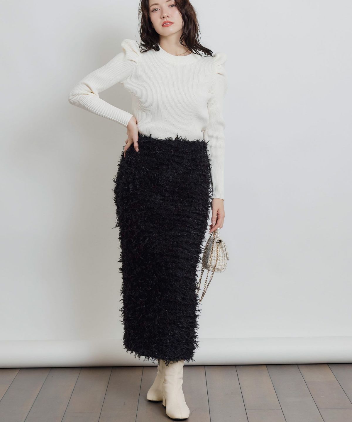 model：H155　着用サイズ：M　ブラック