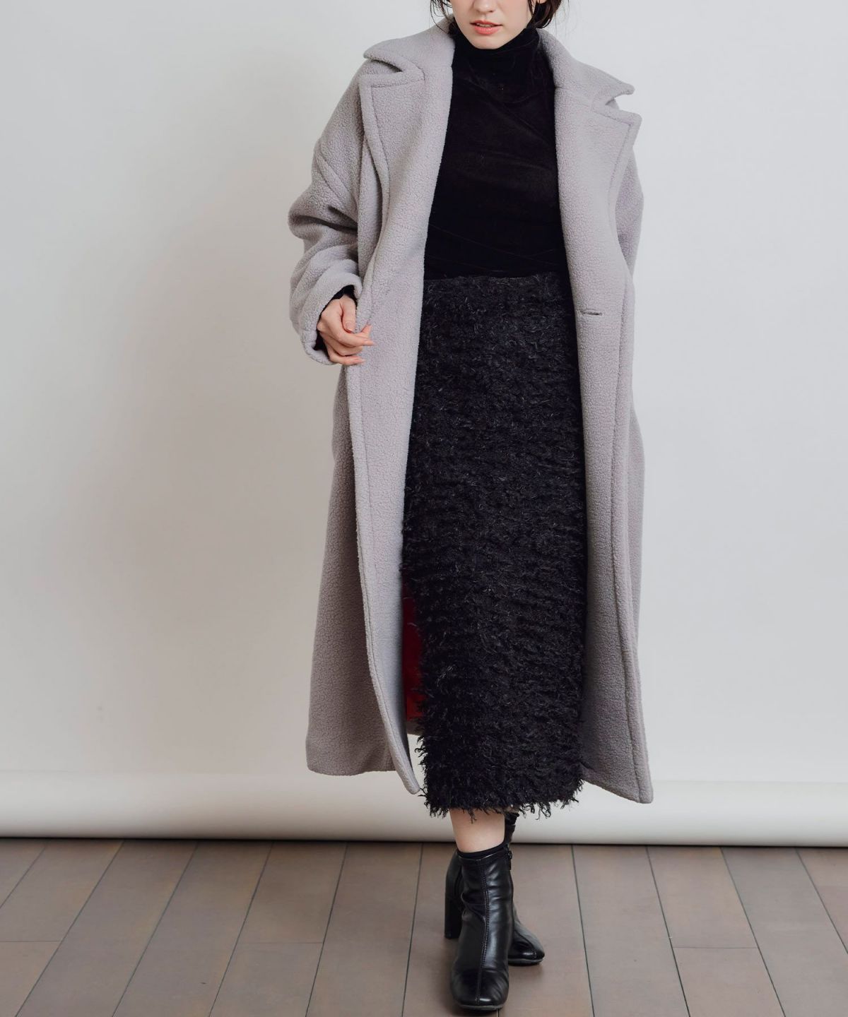 model：H155　着用サイズ：M　ブラック