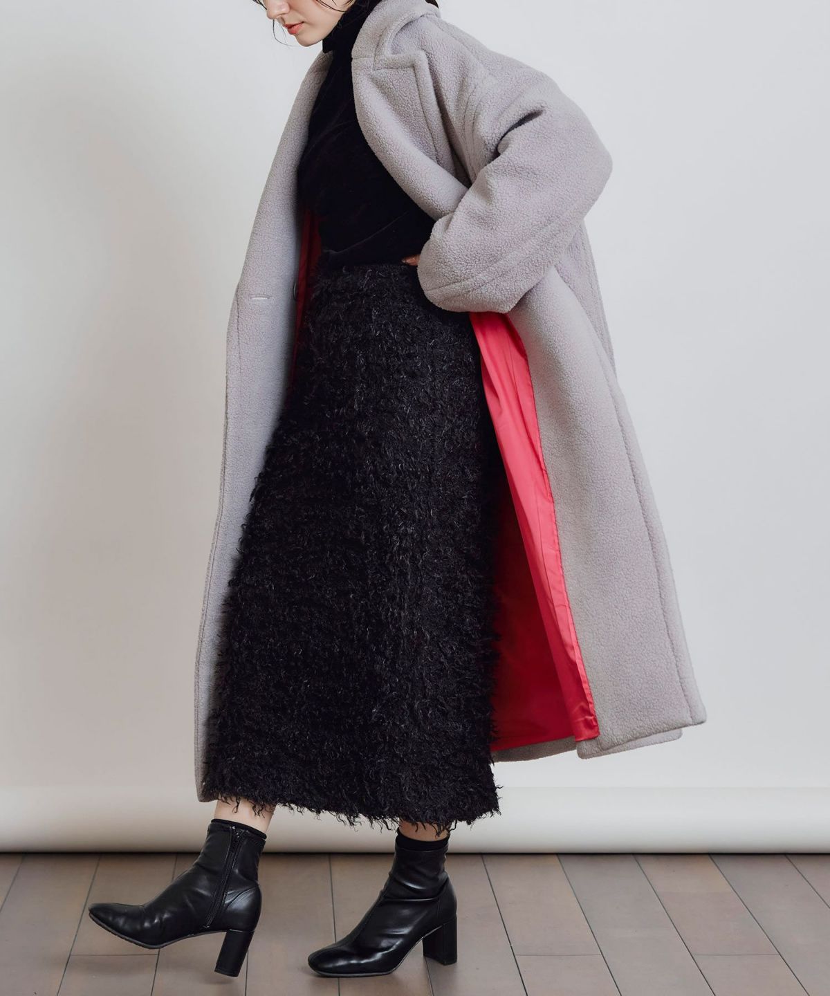 model：H155　着用サイズ：M　ブラック