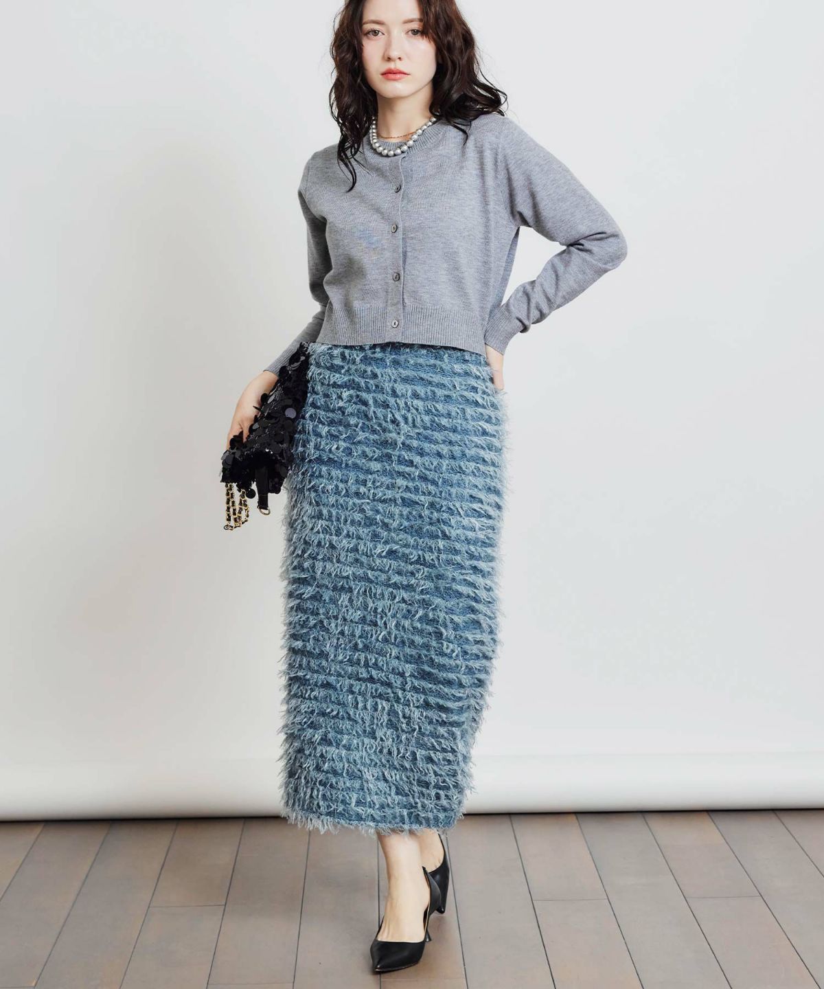 model：H155　着用サイズ：M　ブルー