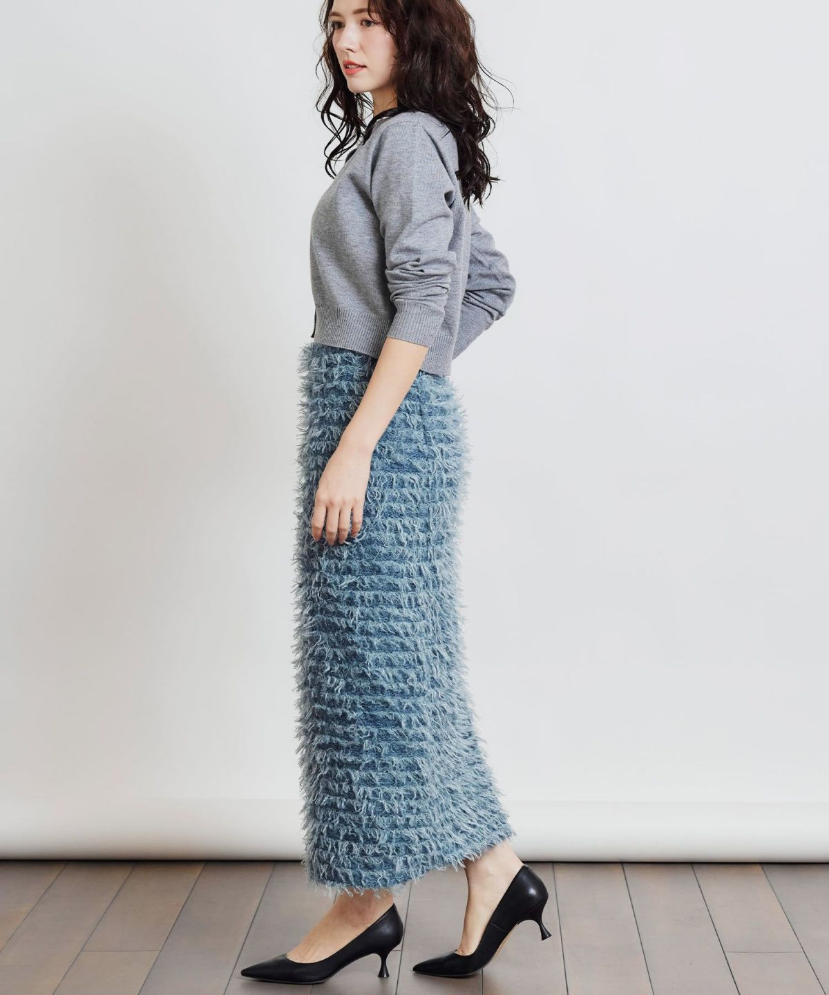 model：H155　着用サイズ：M　ブルー