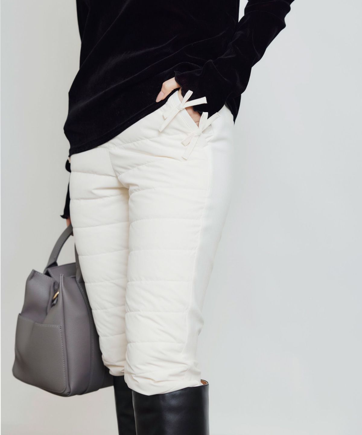 model：H155　着用サイズ：S　オフホワイト