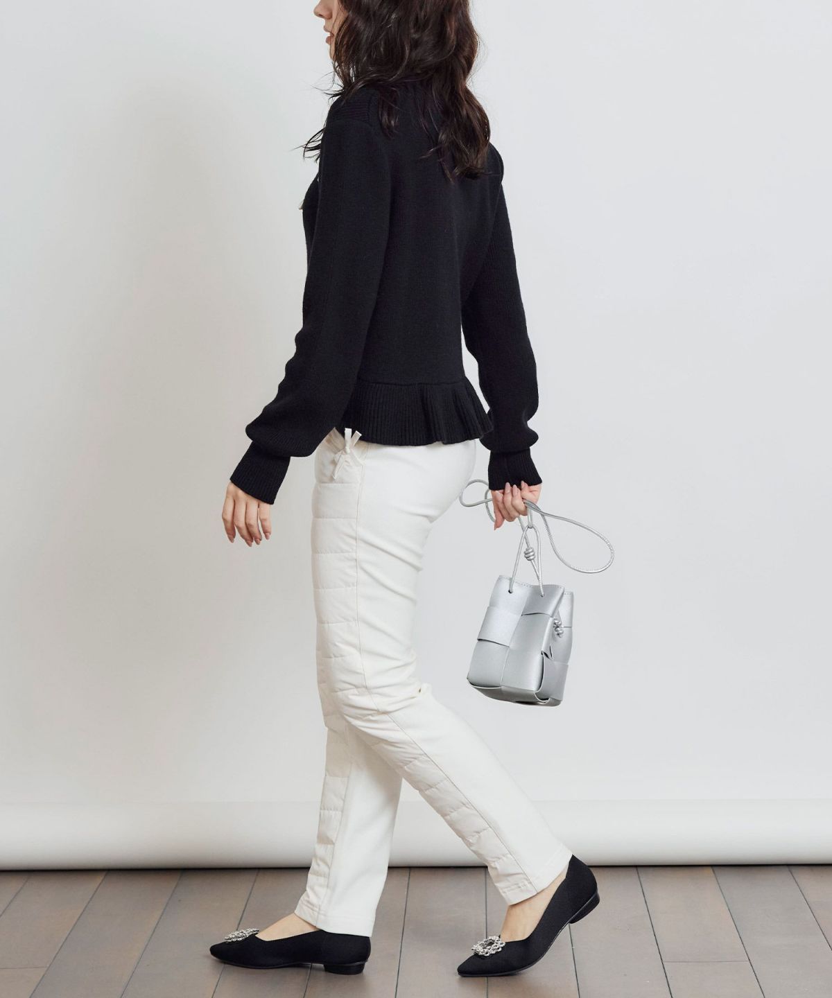 model：H155　着用サイズ：S　オフホワイト