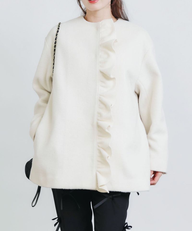 model：H155　着用サイズ：M　オフホワイト