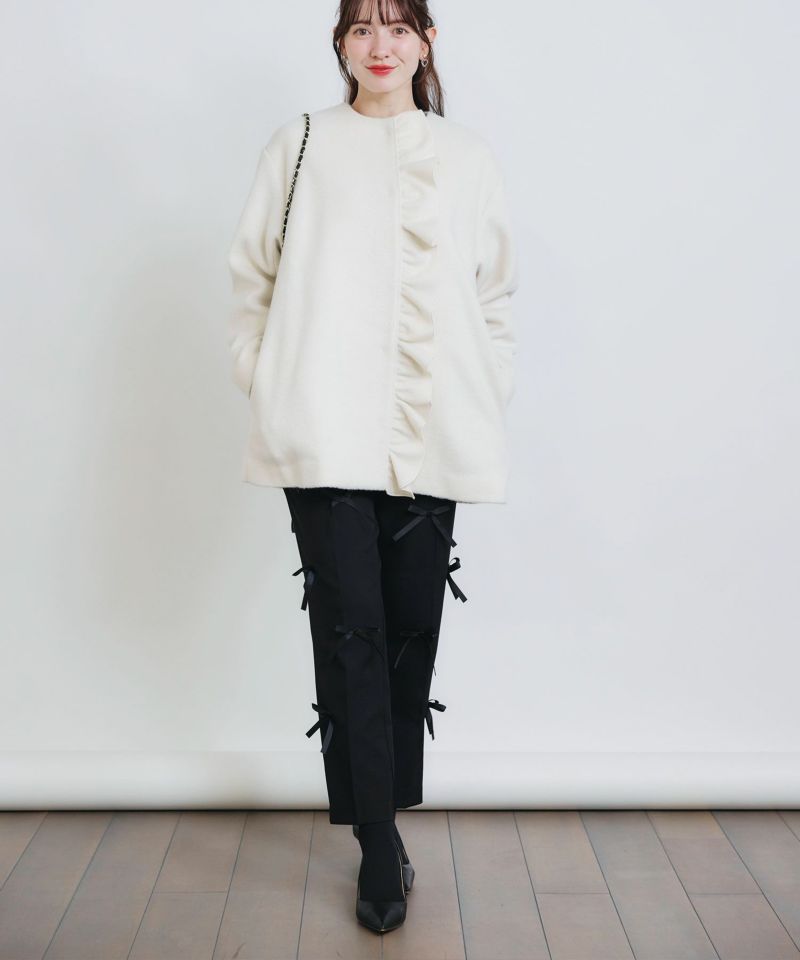 model：H155　着用サイズ：M　オフホワイト