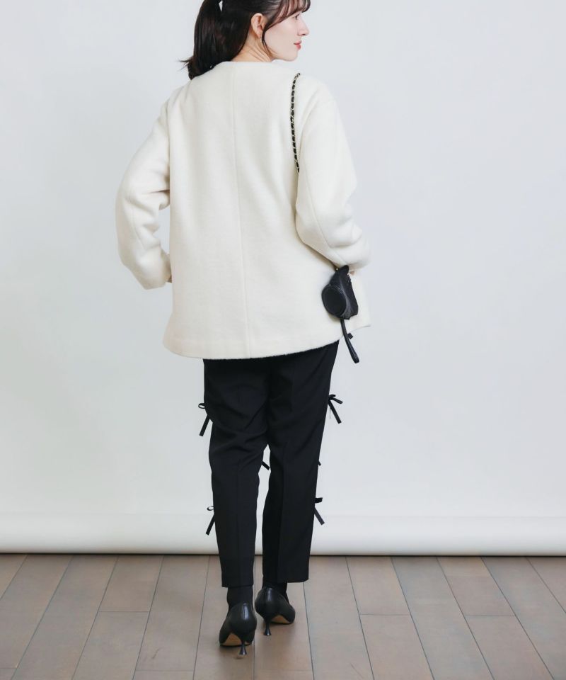 model：H155　着用サイズ：M　オフホワイト