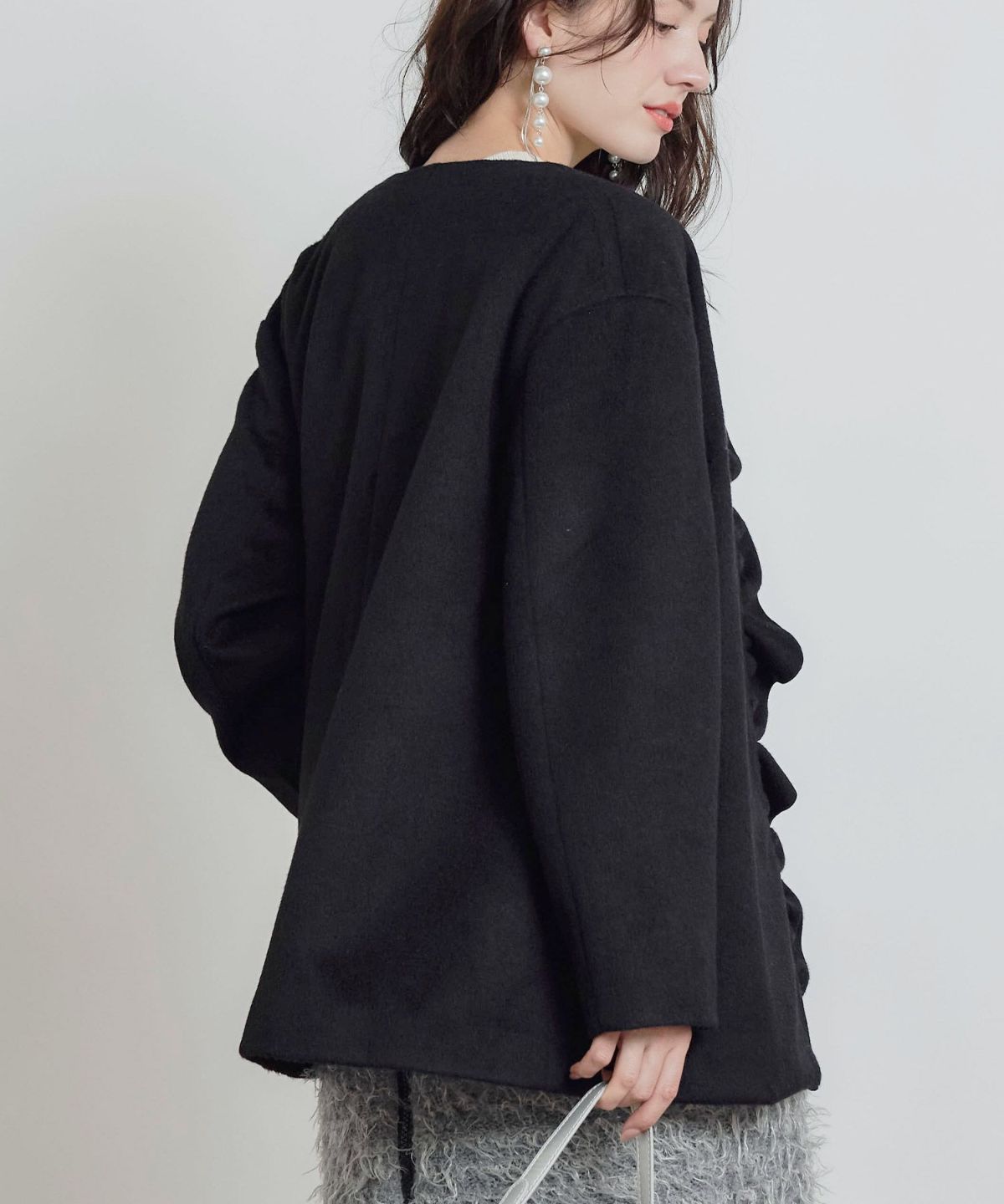 model：H155　着用サイズ：M　ブラック