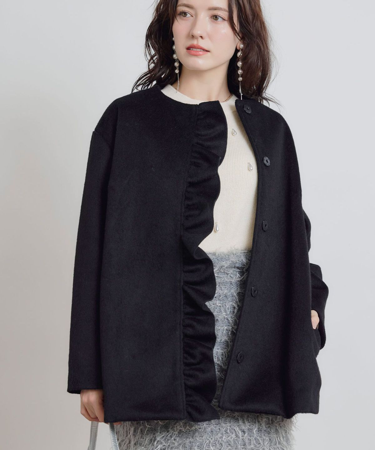 model：H155　着用サイズ：M　ブラック