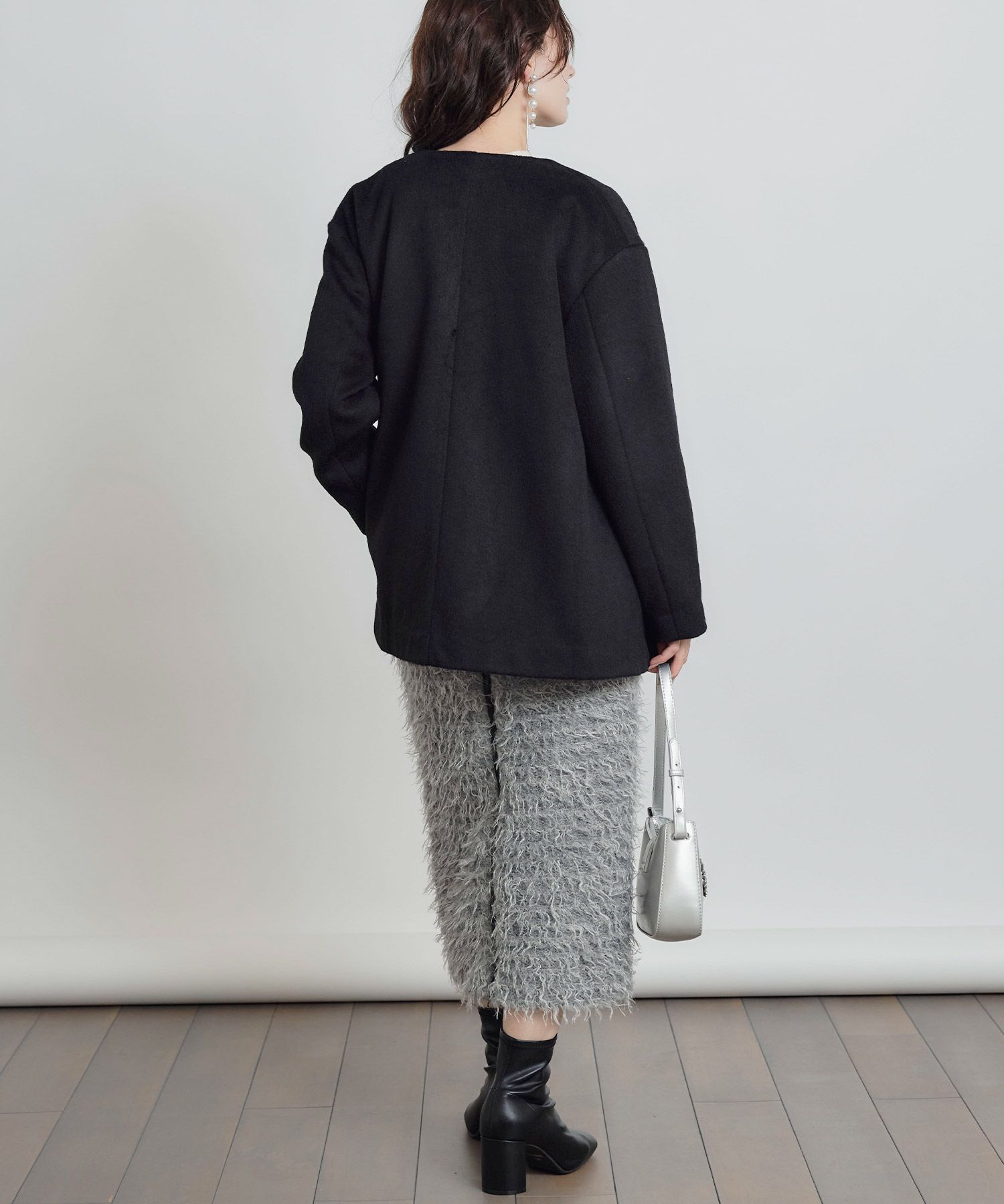 model：H155　着用サイズ：M　ブラック