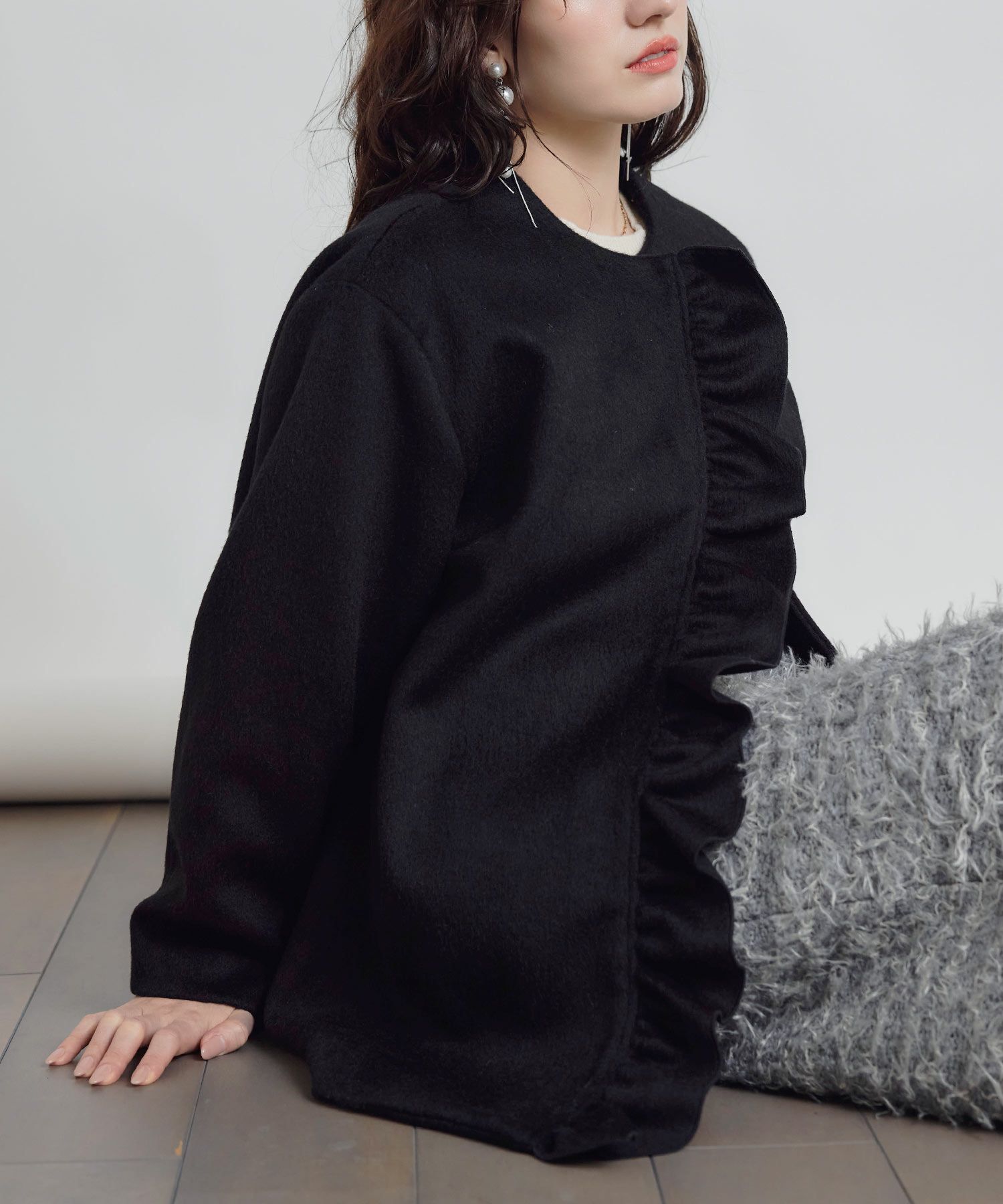 model：H155　着用サイズ：M　ブラック