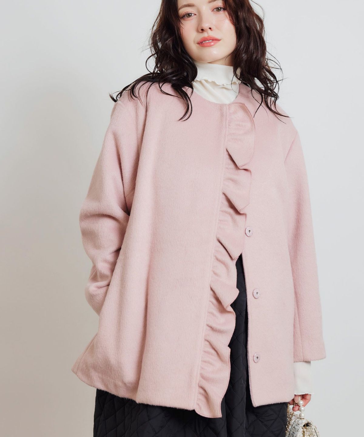 model：H155　着用サイズ：M　ピンク