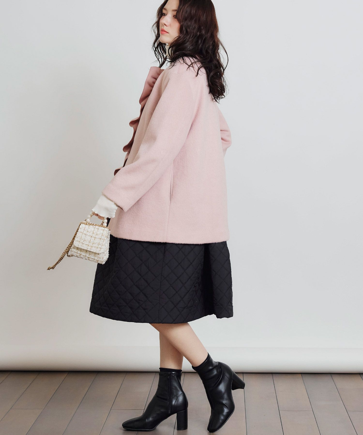 model：H155　着用サイズ：M　ピンク