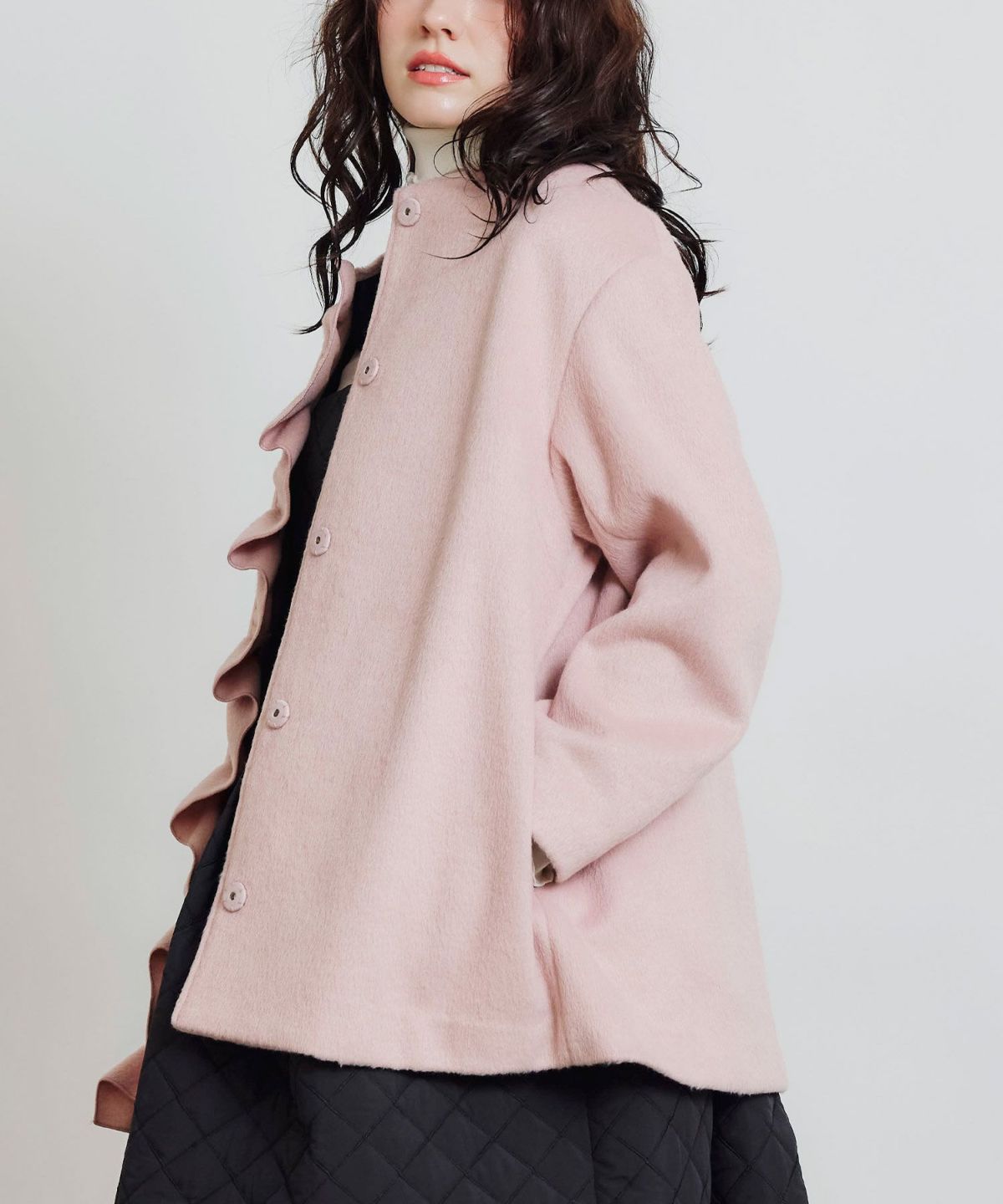 model：H155　着用サイズ：M　ピンク