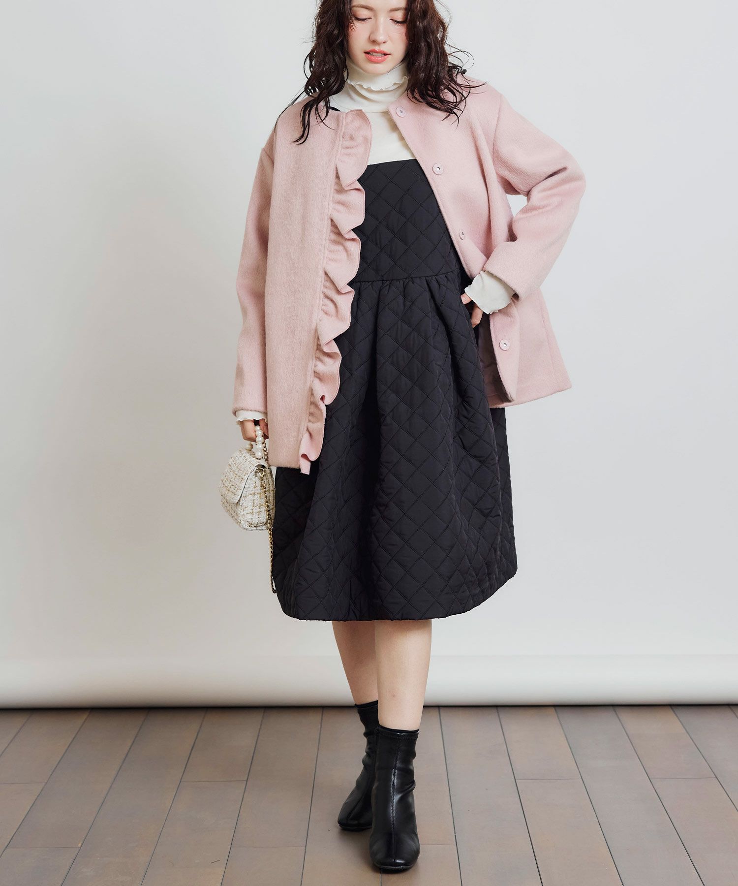 model：H155　着用サイズ：M　ピンク