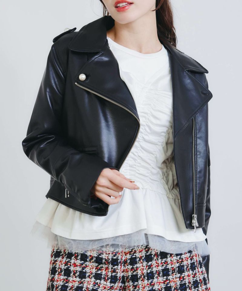 model：H155　着用サイズ：M　ブラック