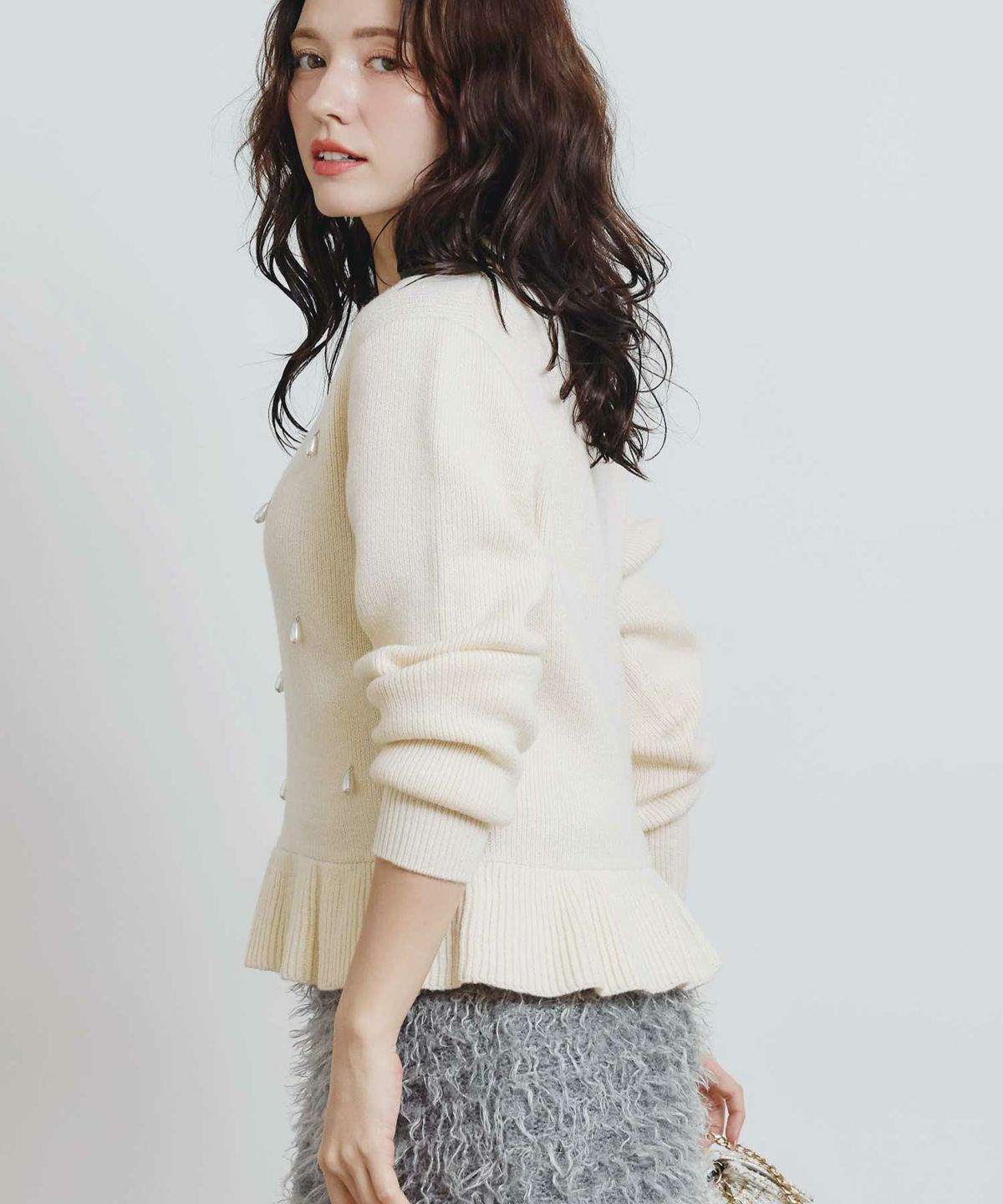 model：H155　着用サイズ：M　オフホワイト