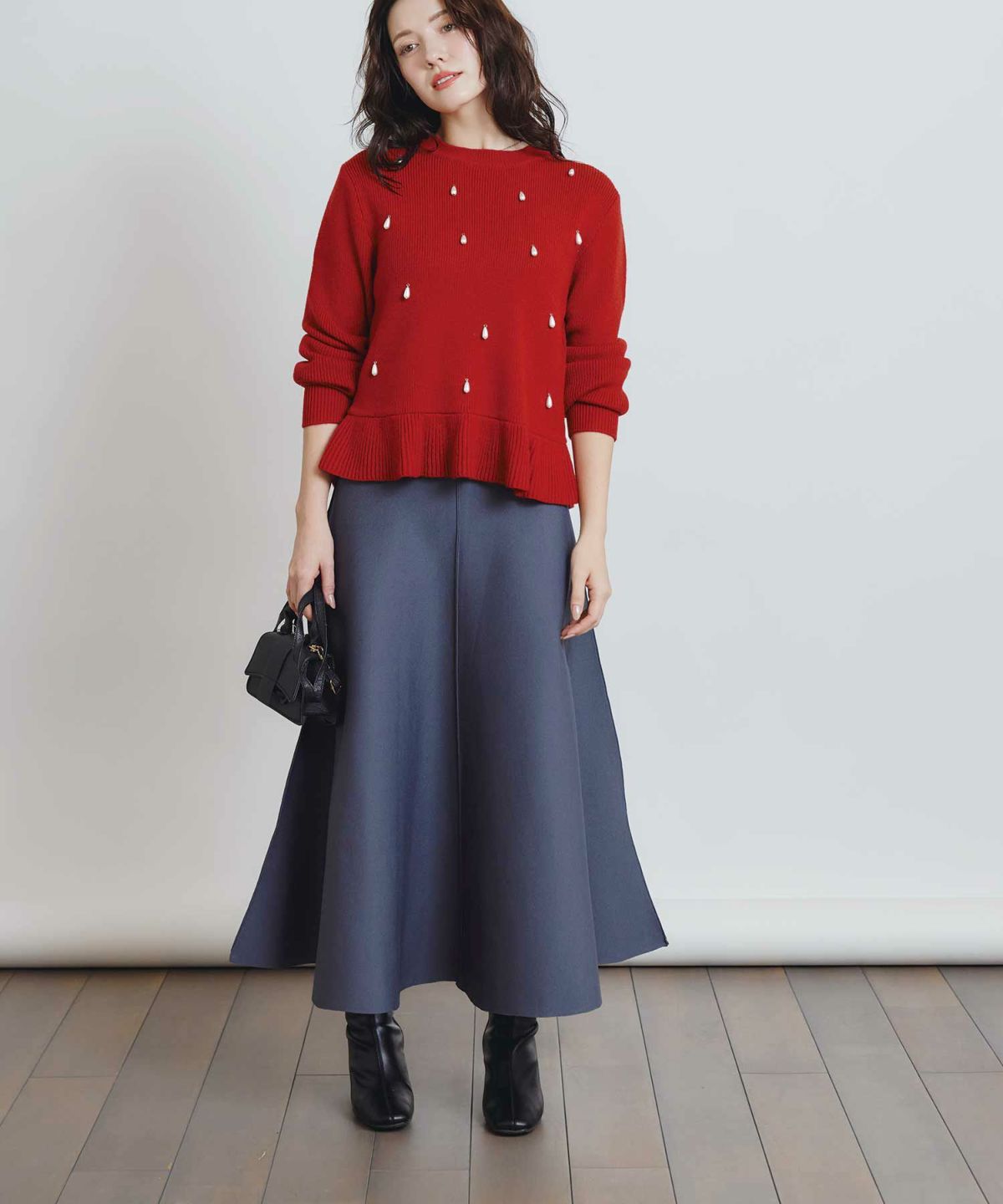 model：H155　着用サイズ：M　レッド