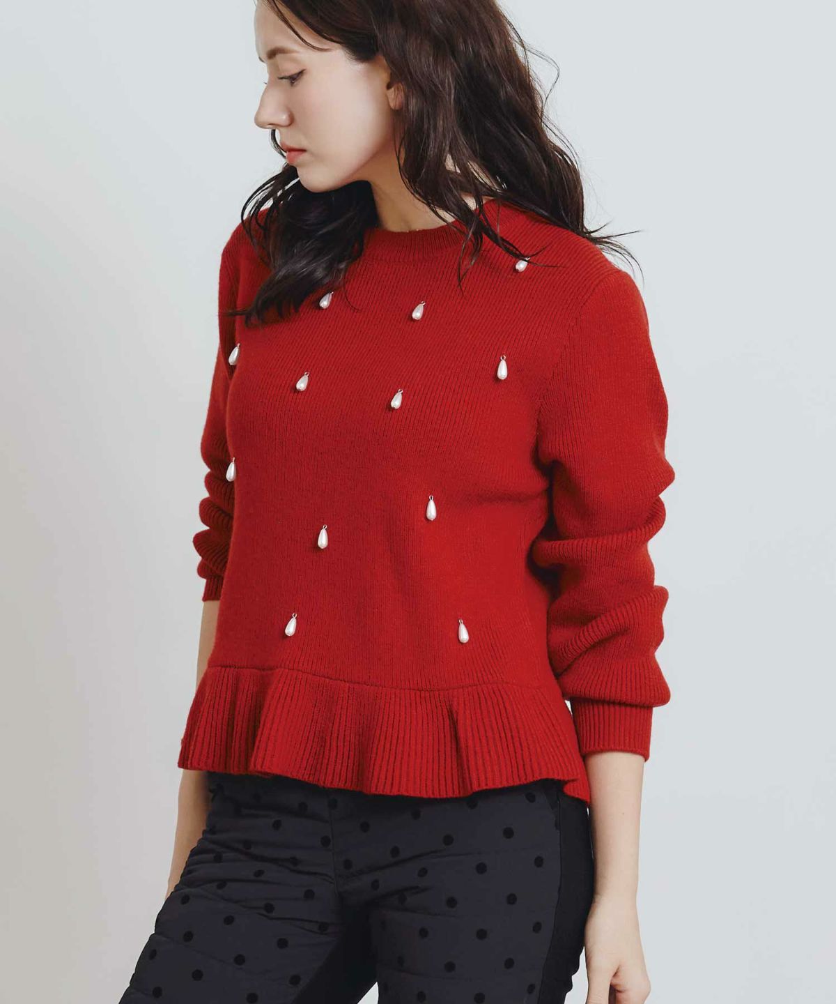 model：H155　着用サイズ：M　レッド