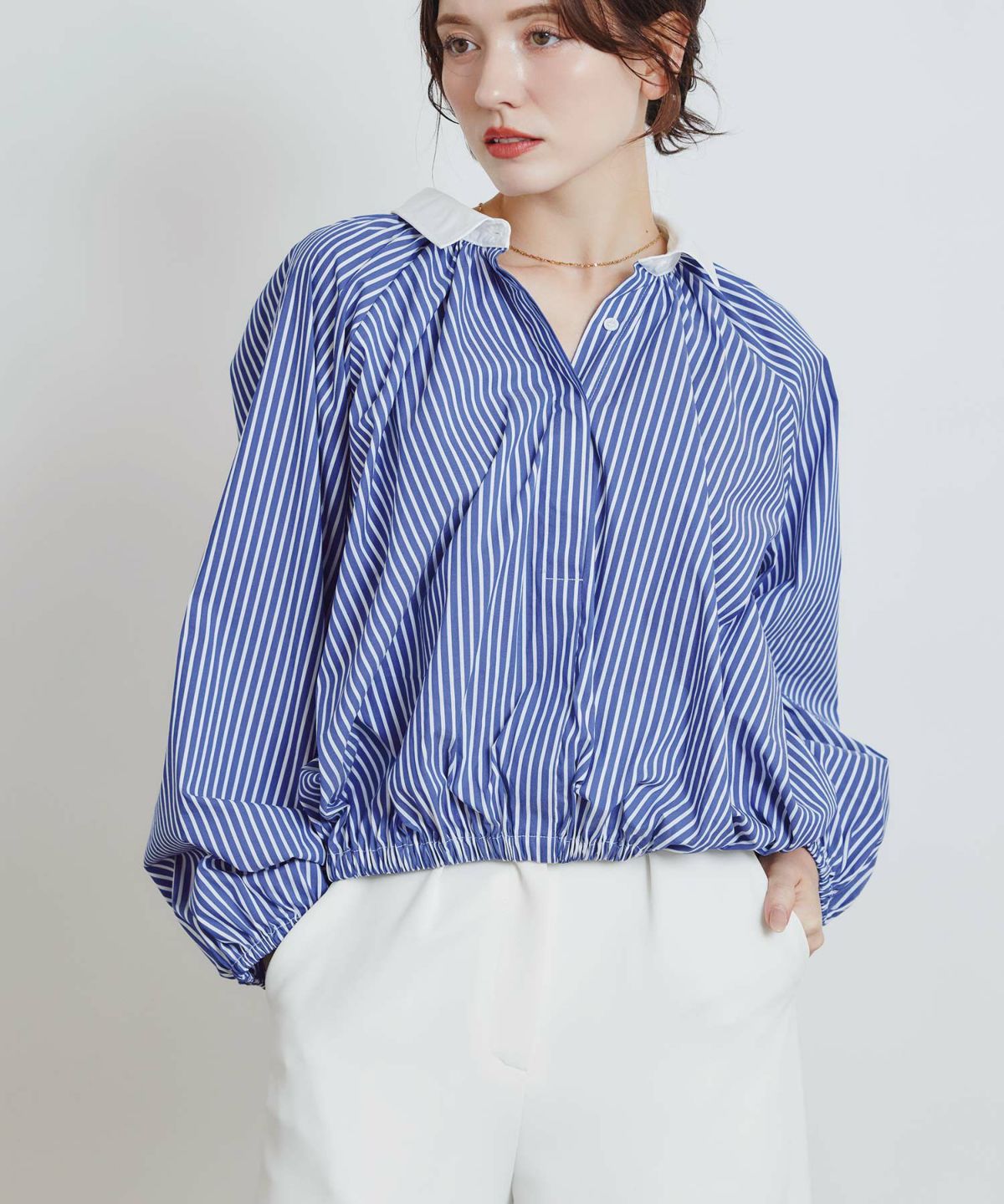 model：H155　着用サイズ：M　ブルー系その他