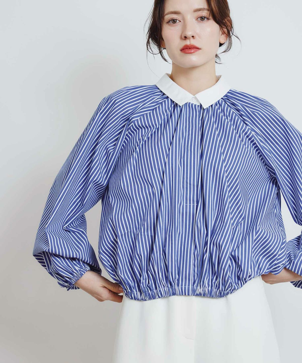 model：H155　着用サイズ：M　ブルー系その他