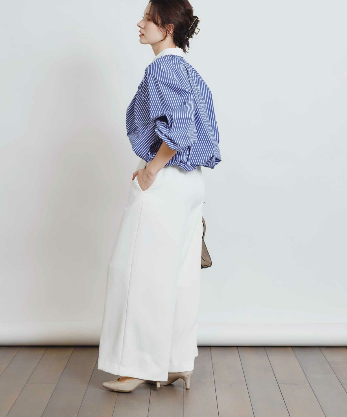 model：H155　着用サイズ：M　ブルー系その他