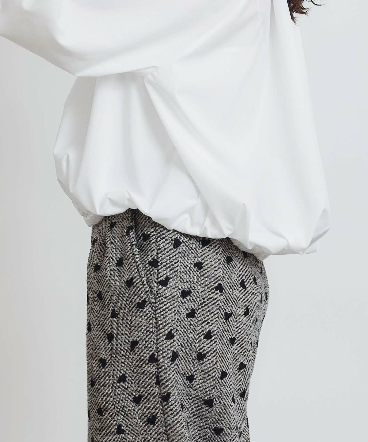 model：H155　着用サイズ：M　オフホワイト