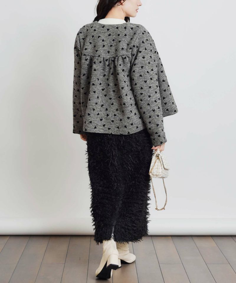 model：H155　着用サイズ：M　モカ