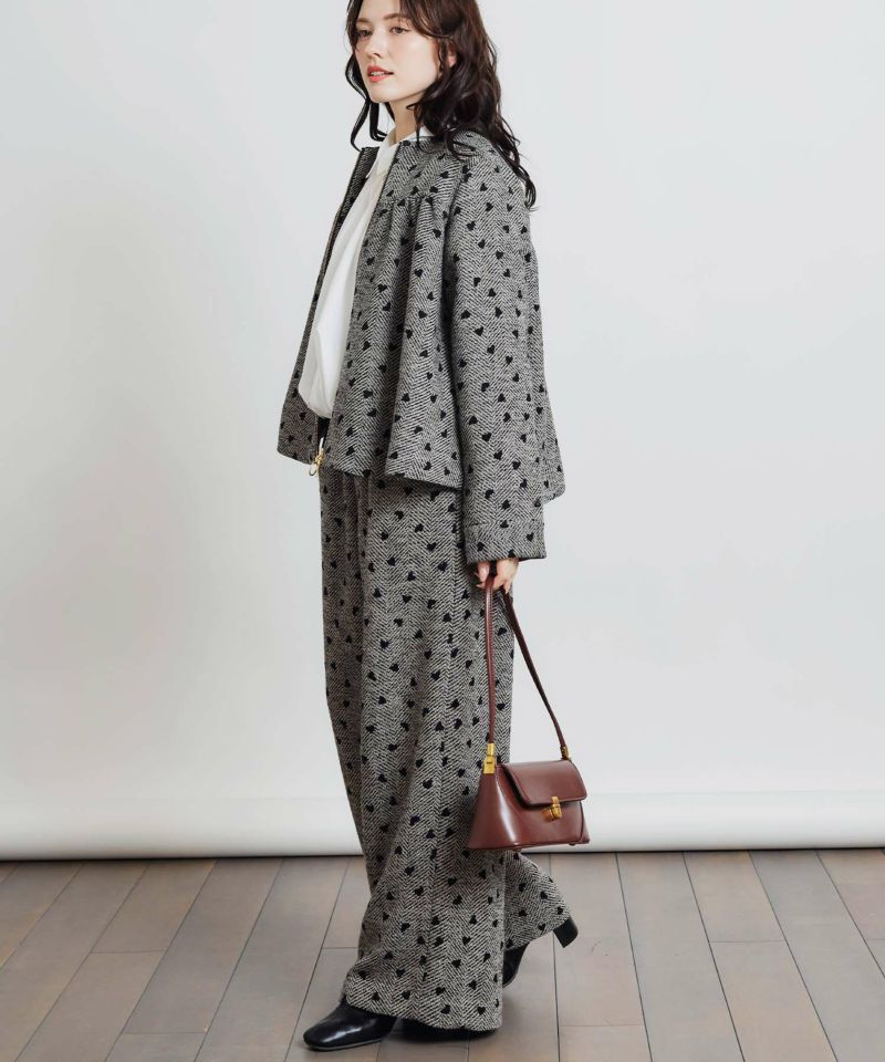 model：H155　着用サイズ：M　モカ　セットアップで