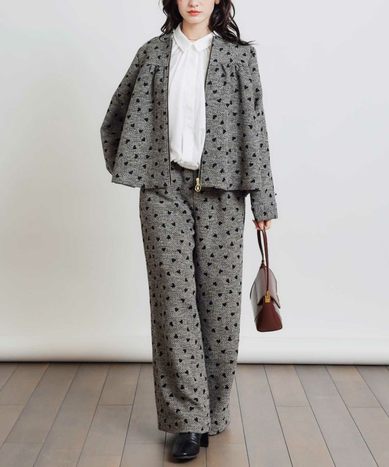 model：H155　着用サイズ：M　モカ　セットアップで