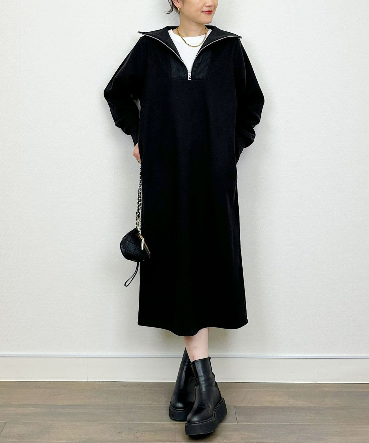 model：H164　着用サイズ：M　ブラック