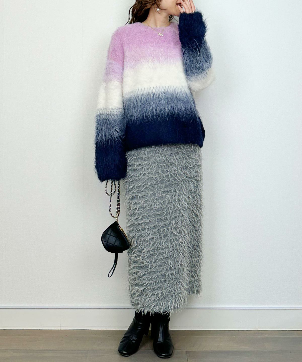 model：H164　着用サイズ：M　ピンク