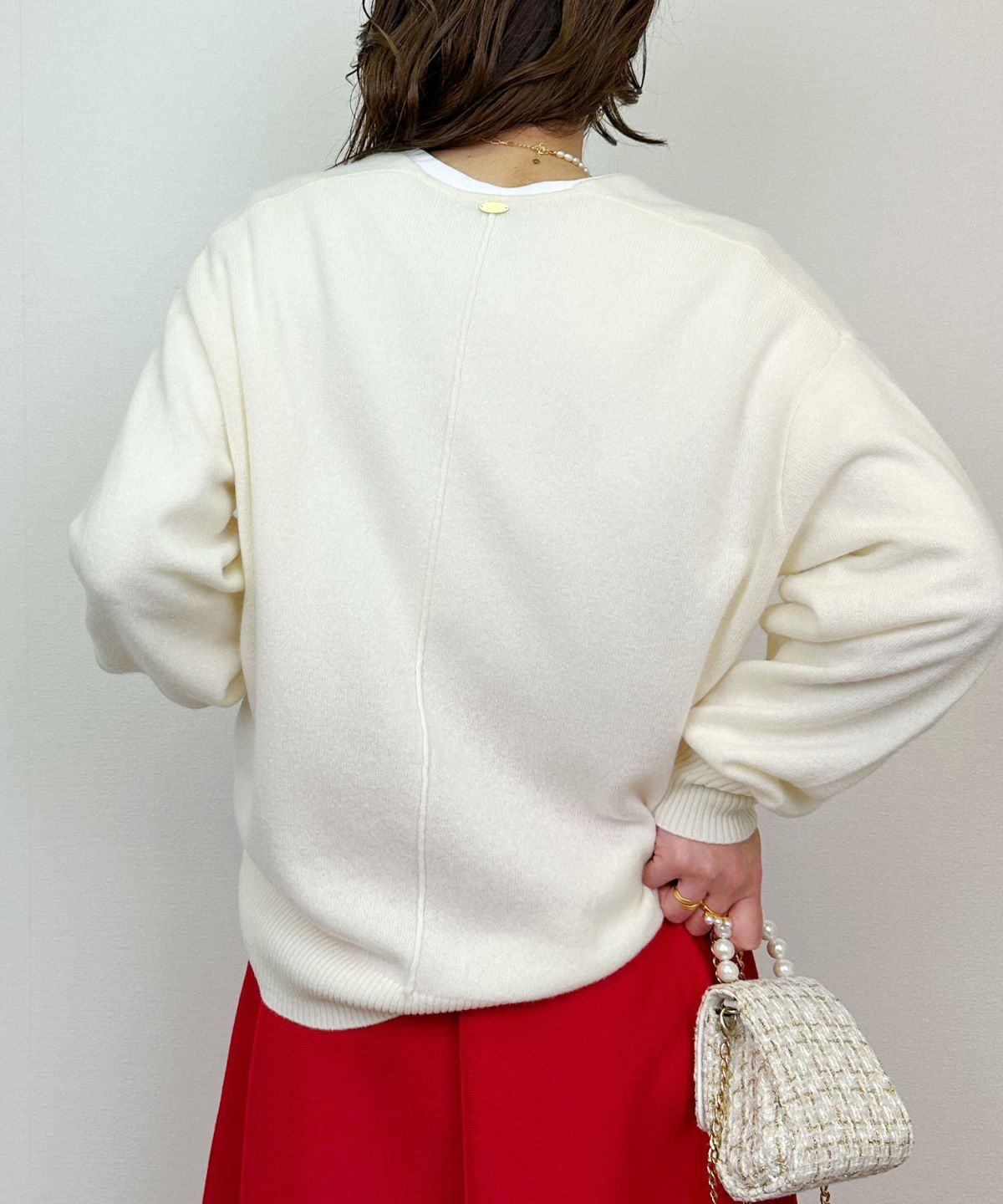 model：H164　着用サイズ：M　アイボリー