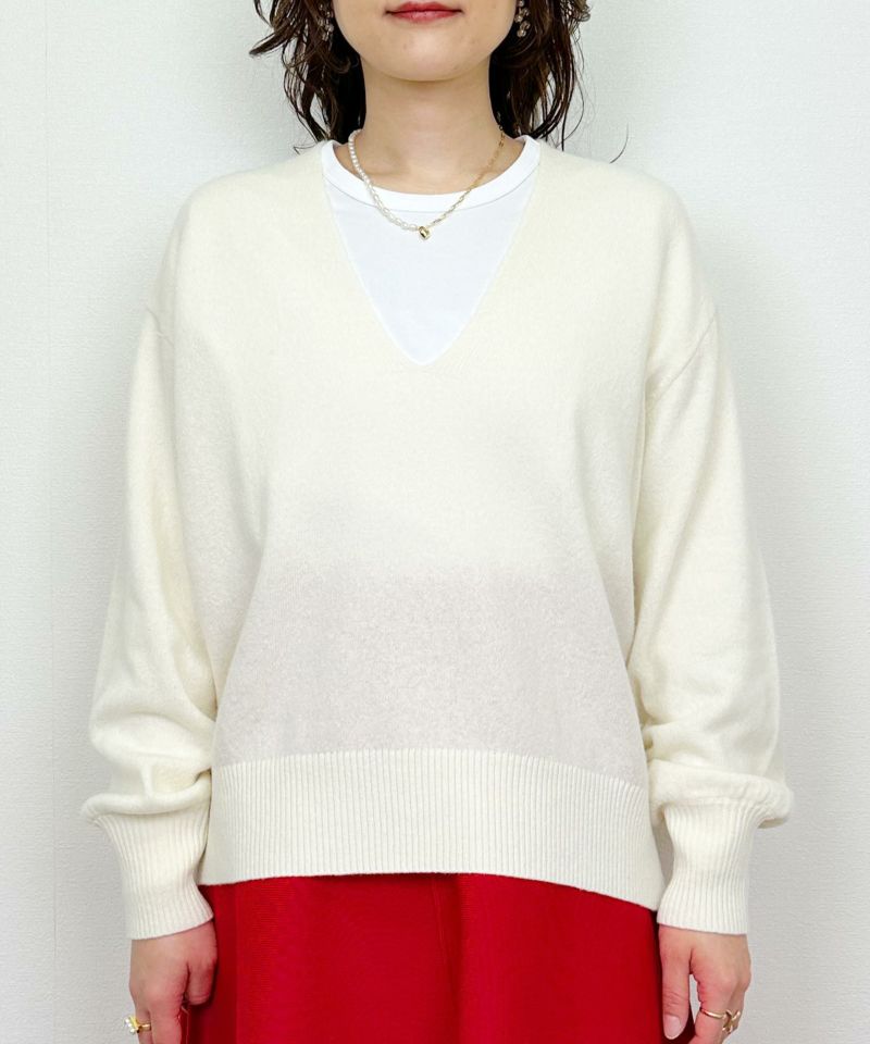 model：H164　着用サイズ：M　アイボリー