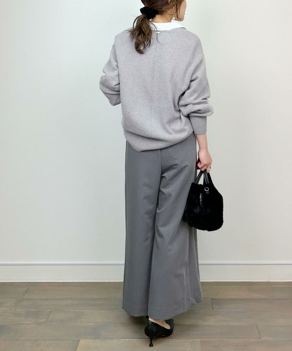 model：H164　着用サイズ：M　グレー