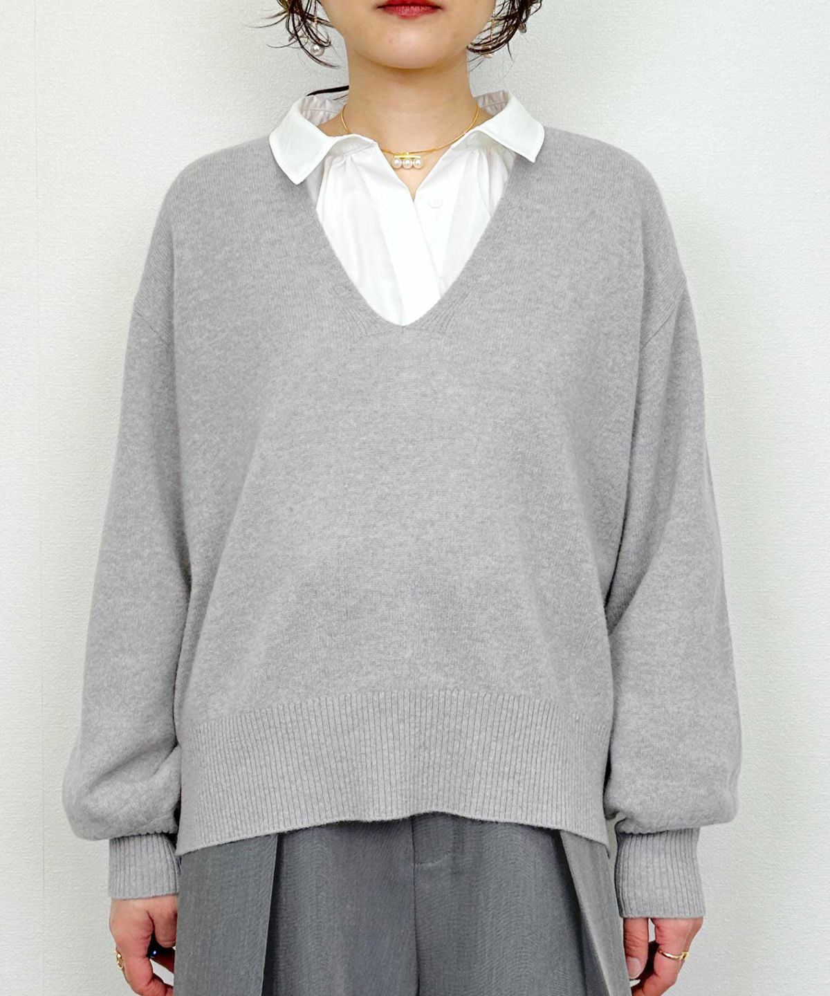 model：H164　着用サイズ：M　グレー