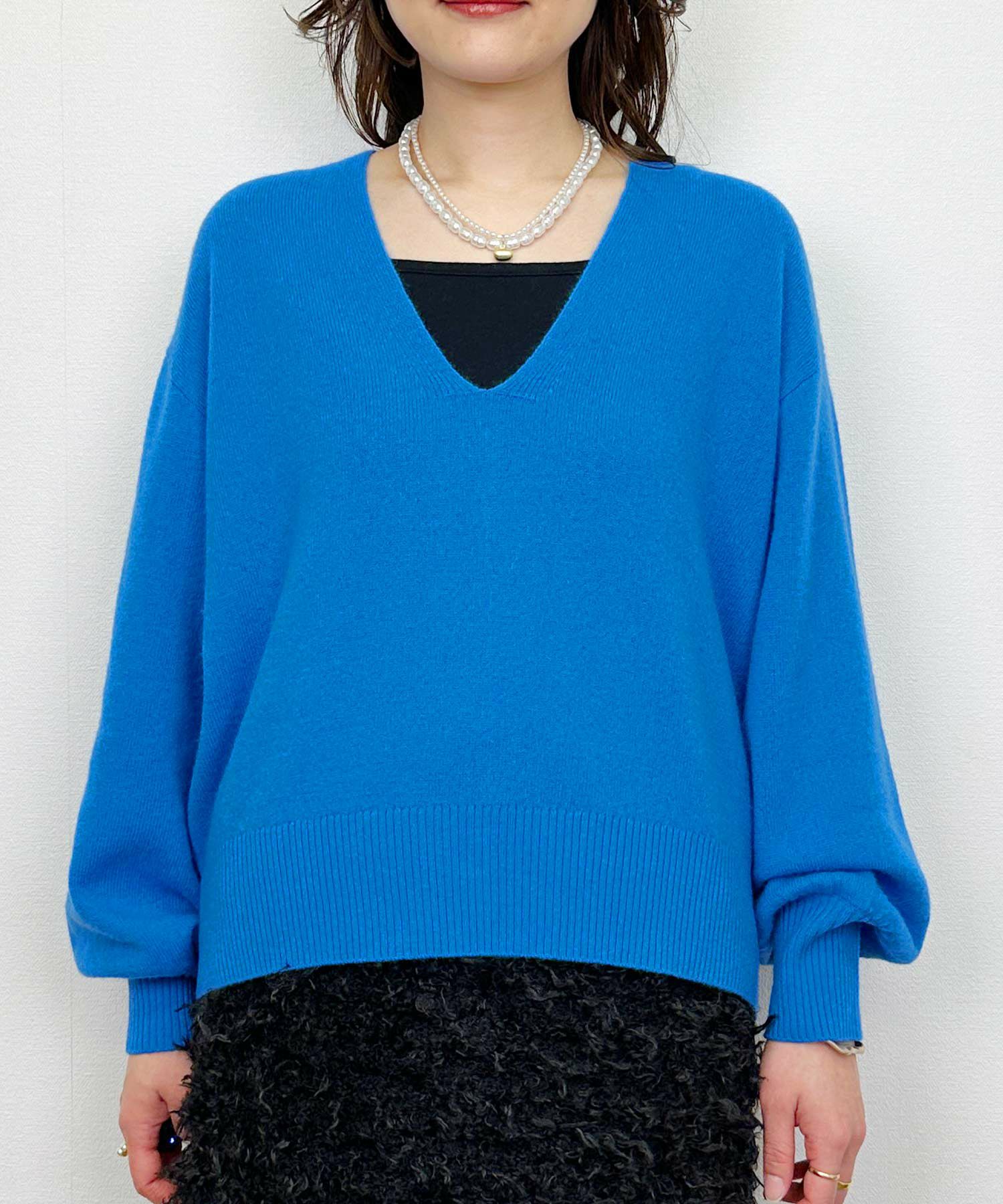 model：H164　着用サイズ：M　ブルー