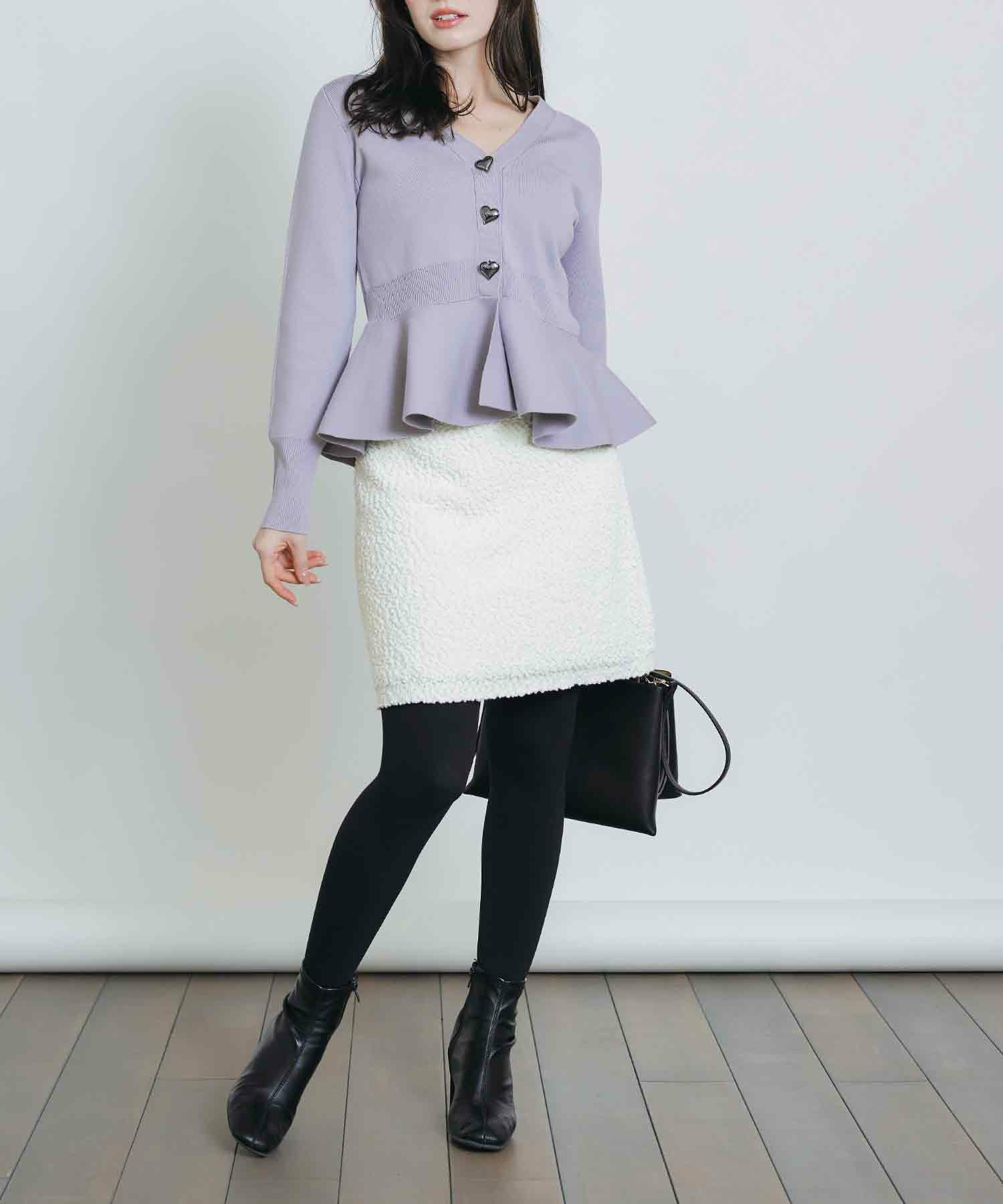 model：H155　着用サイズ：M　オフホワイト　スカートのみ