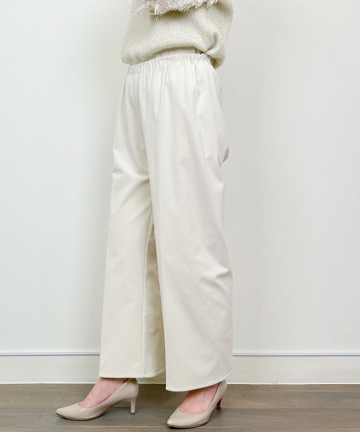 model：H164　着用サイズ：M　アイボリー