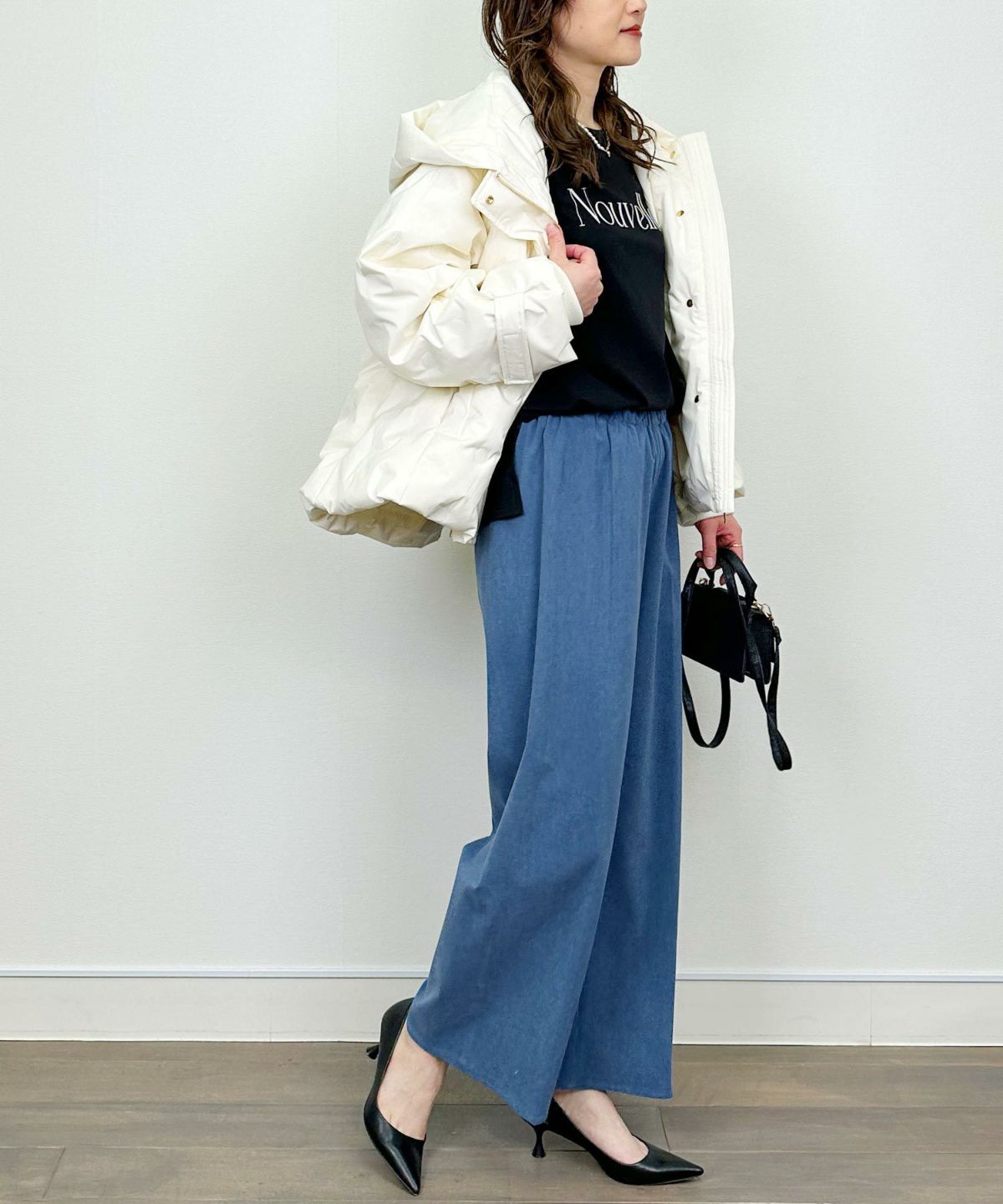 model：H164　着用サイズ：M　ブルー