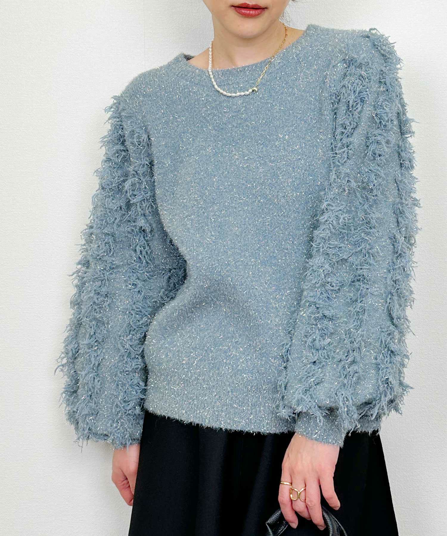 model：H164　着用サイズ：M　ライトブルー