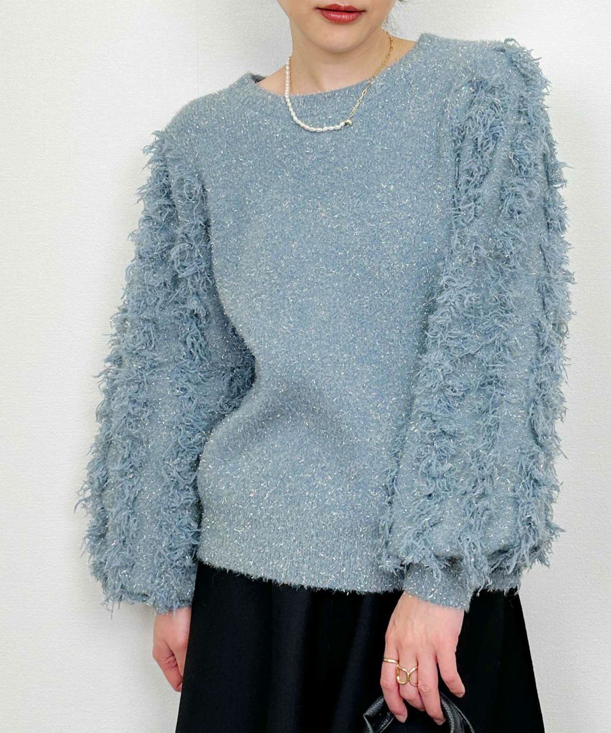 model：H164　着用サイズ：M　ライトブルー