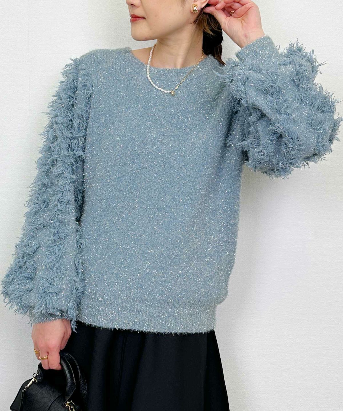 model：H164　着用サイズ：M　ライトブルー