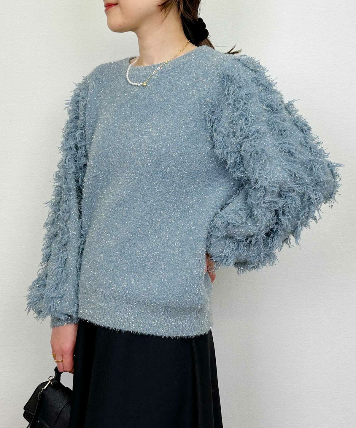 model：H164　着用サイズ：M　ライトブルー