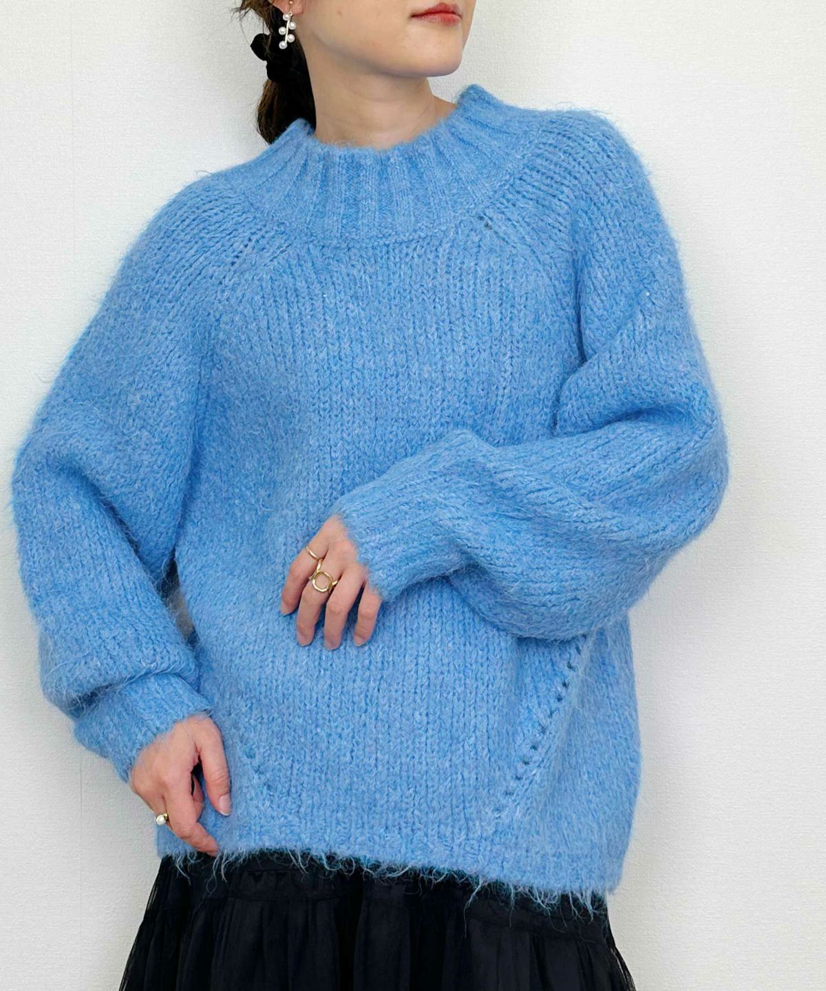 model：H164　着用サイズ：M　ブルー