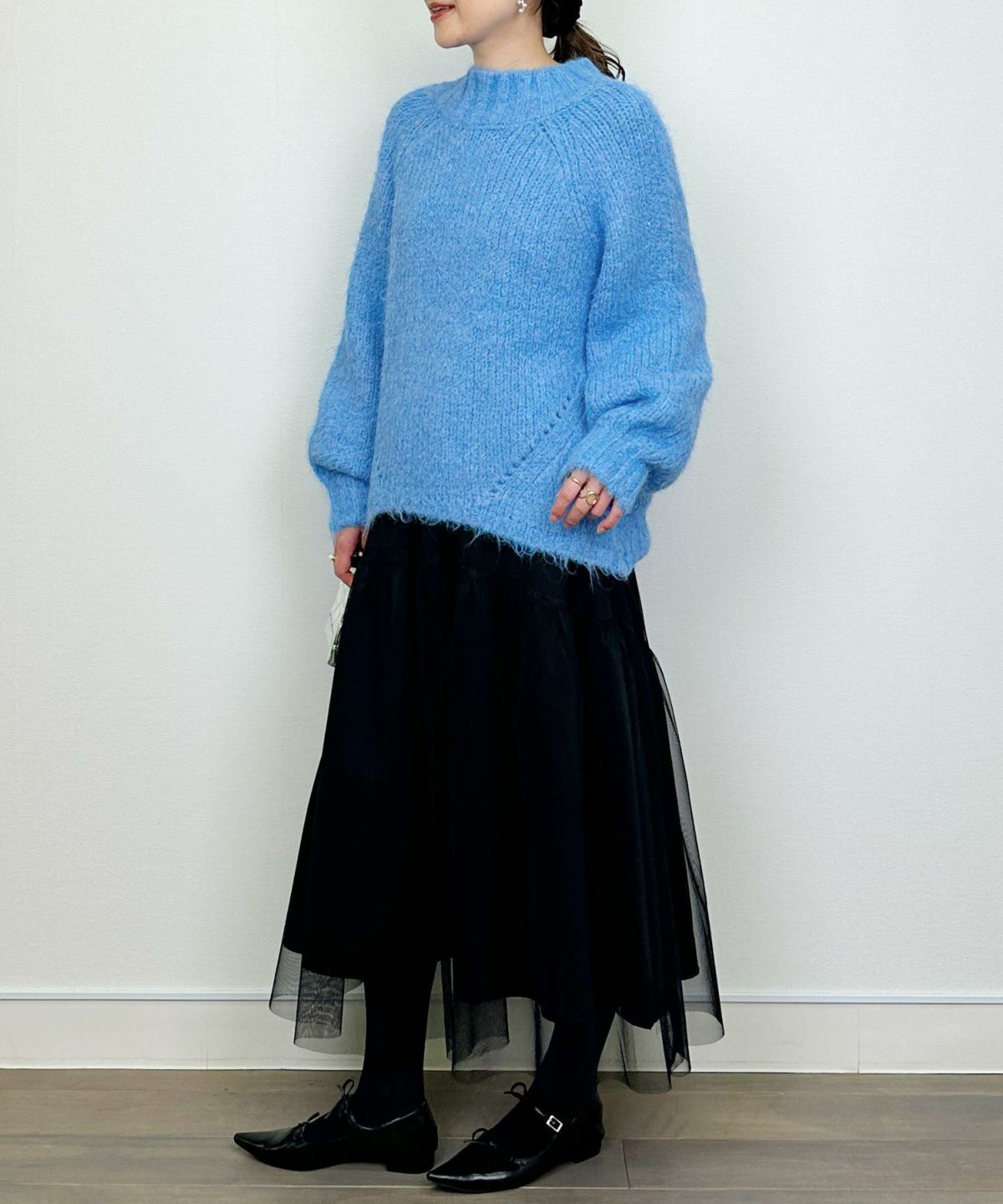 model：H164　着用サイズ：M　ブルー